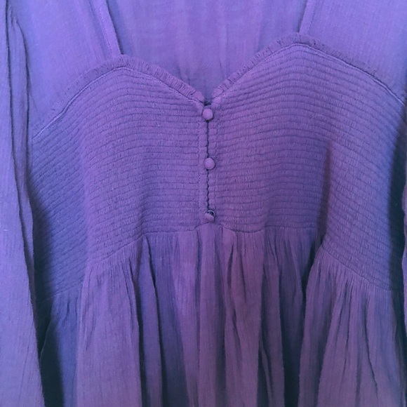 Purple long sleeved blouse corset detailing - Picture 3 of 6